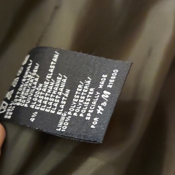 HENNES Made for H&M Four-Button Dark Olive Green Military Style Lined Bl… - Picture 11 of 11